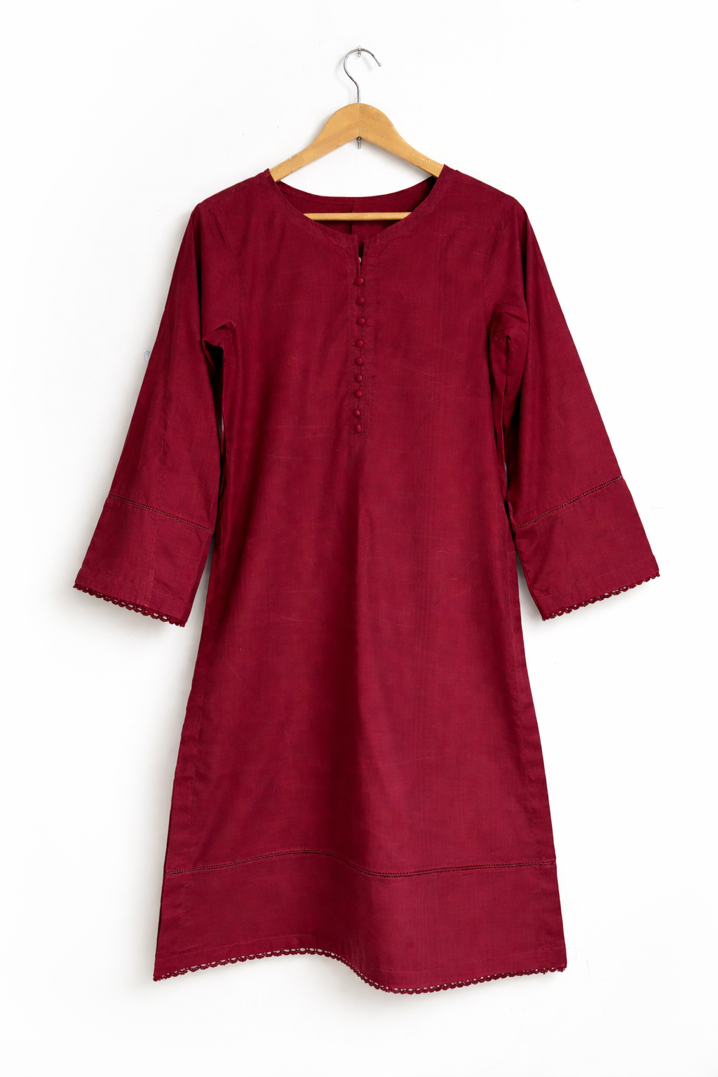 2-PIECE LAWN COTTON (Maroon)
