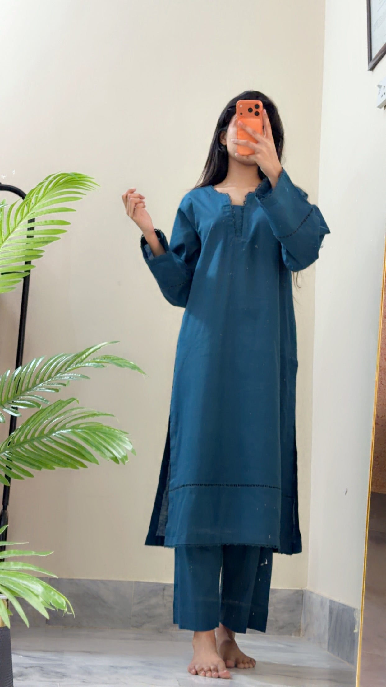 2-PIECE LAWN COTTON (BLUE)
