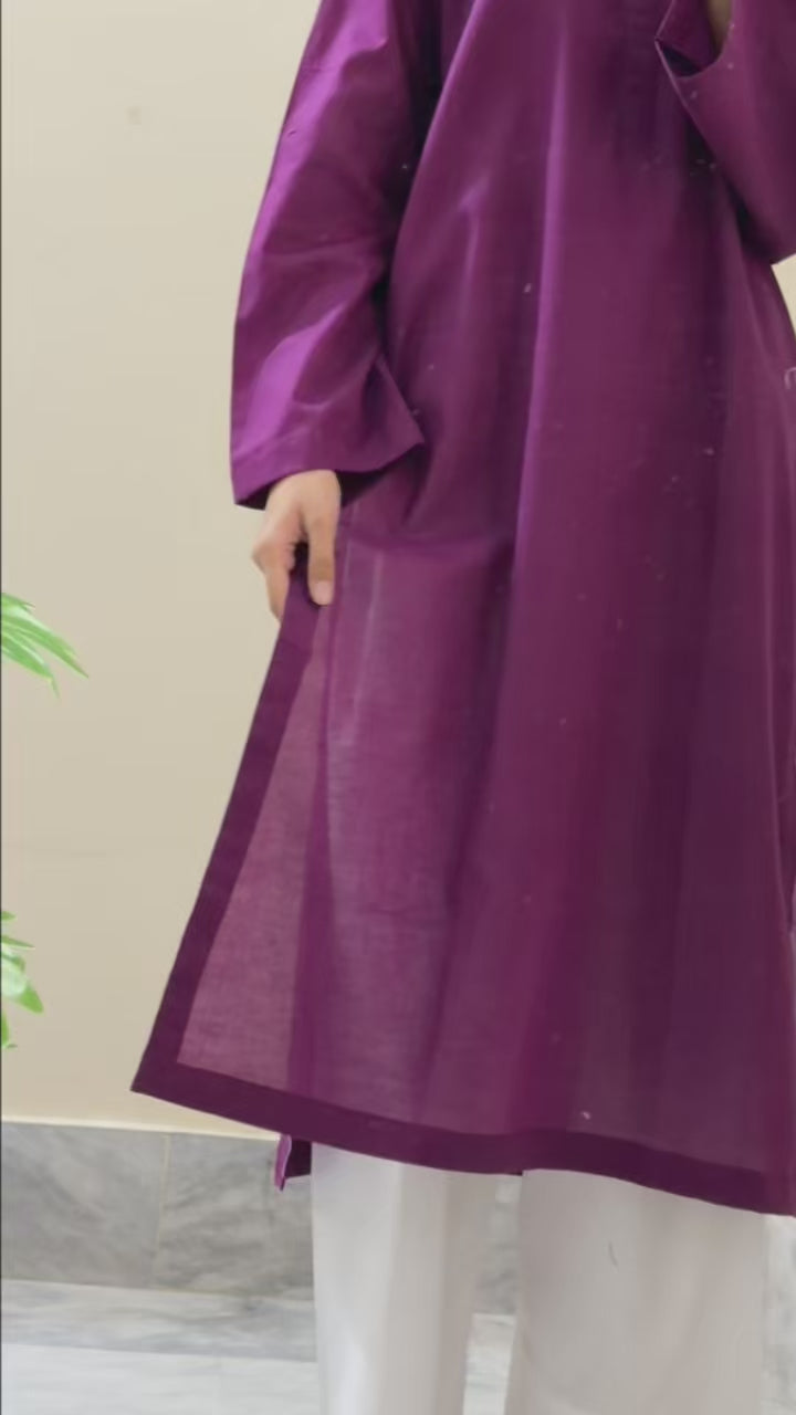 2-PIECE LAWN COTTON (Purple)