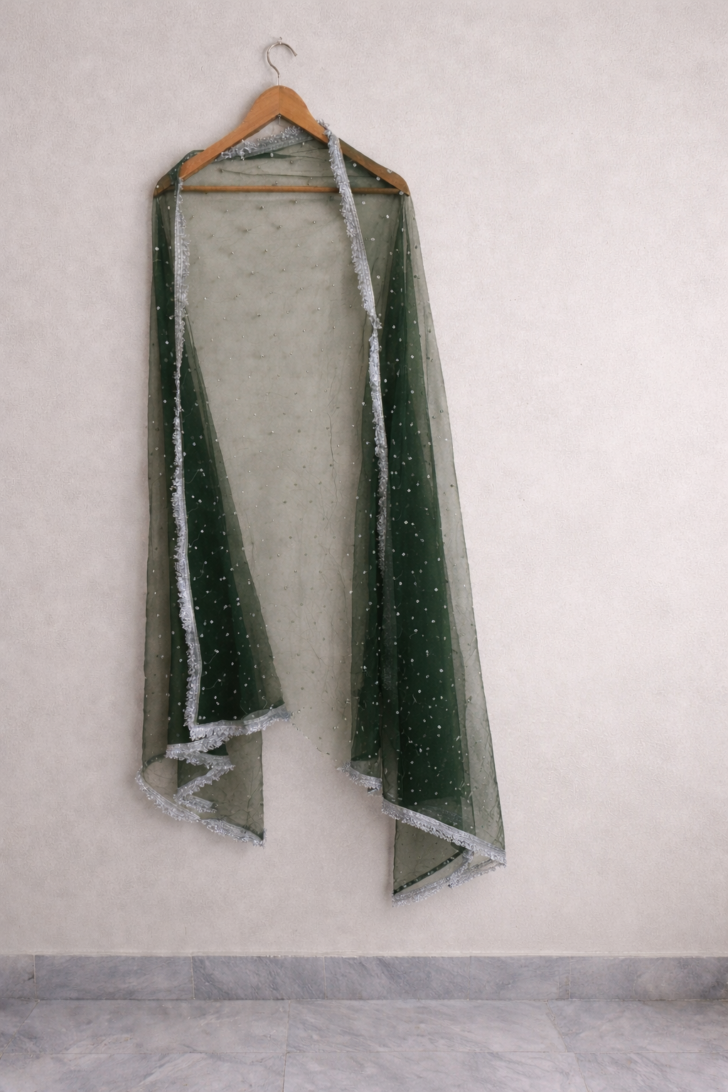 Elegant Raw Silk Suit with Net Dupatta